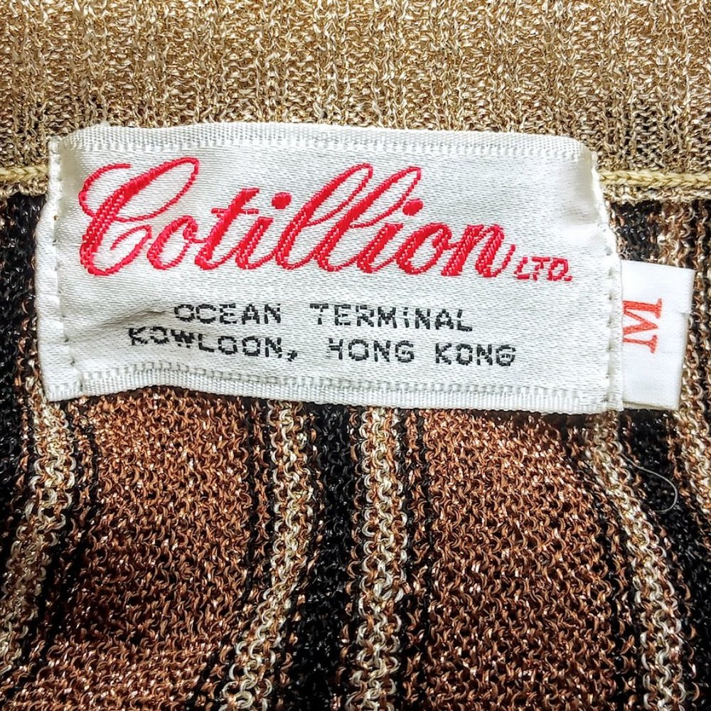 Vintage Cotillion Ltd Hong Kong Metallic/sparkle striped Top - Picture 5 of 5